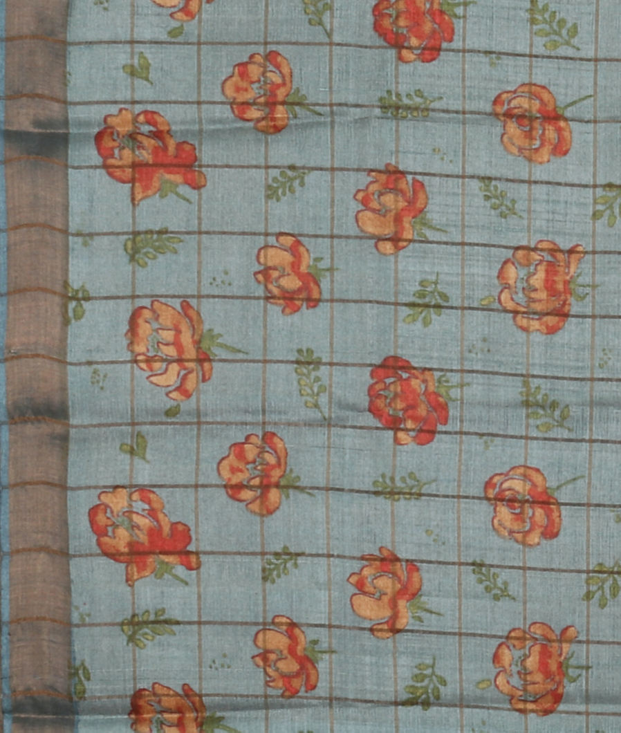 Pinkish Red Woven Tussar Saree T4163273