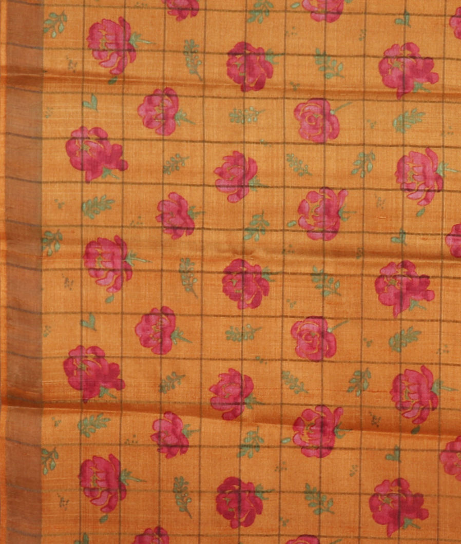 Green Woven Tussar Saree T4163193