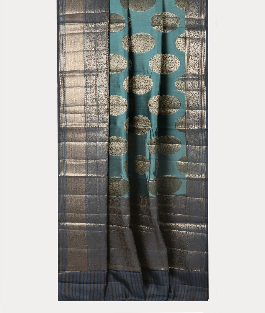 Peacock Blue Chaniya Silk Saree T4027222