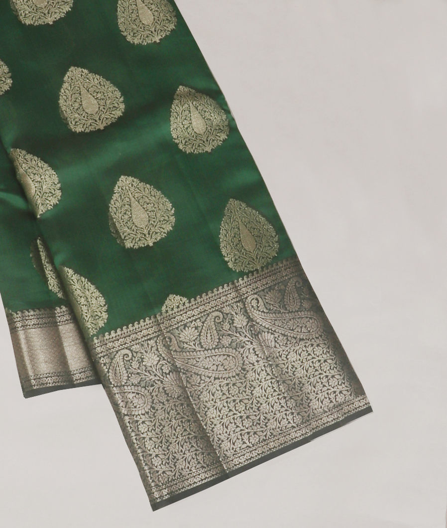 Green Chaniya Silk Saree T415659-image