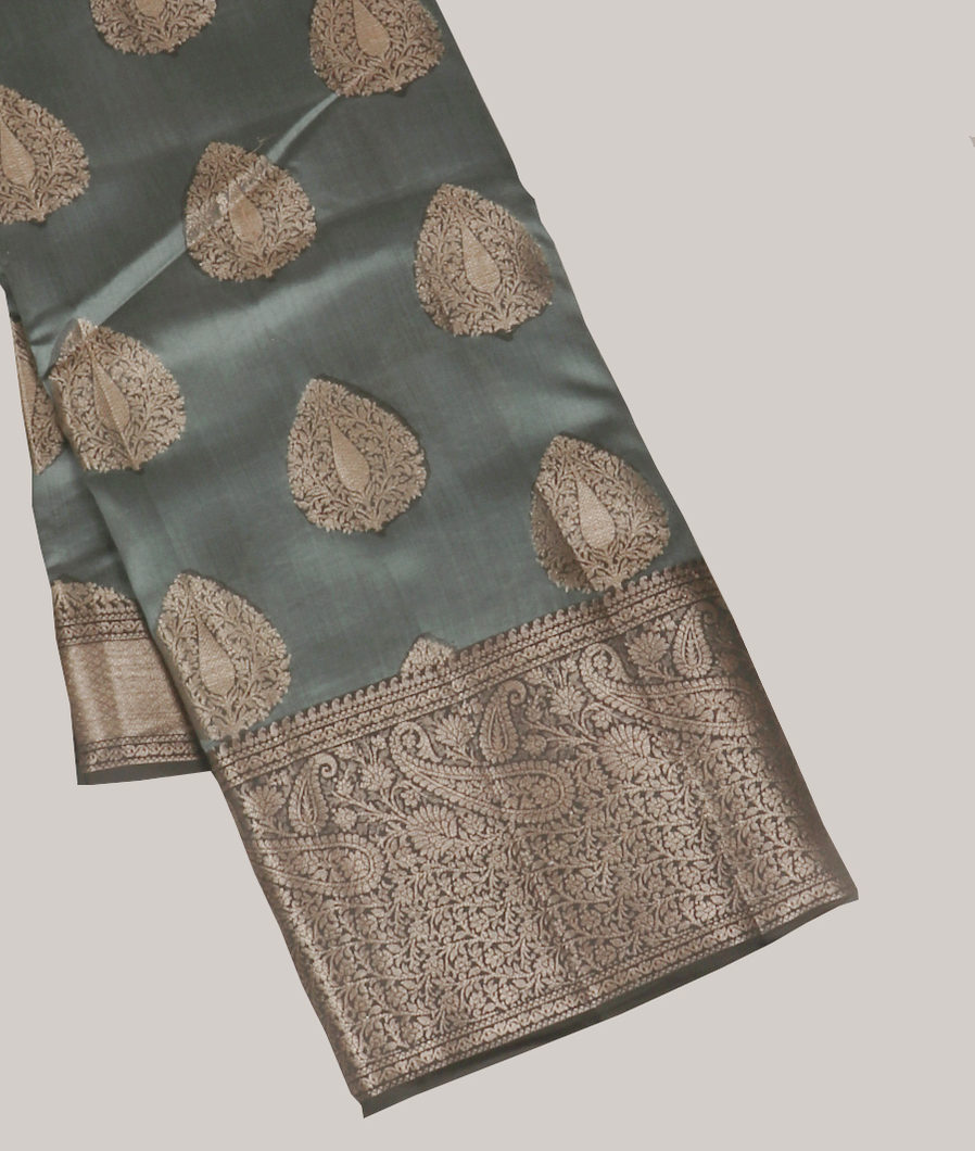 Grey Chaniya Silk Saree T415660-image
