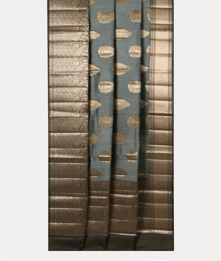 Grey Chaniya Silk Saree T4156602