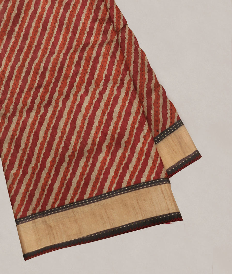 Multicolour Tussar Printed Saree T378283-image