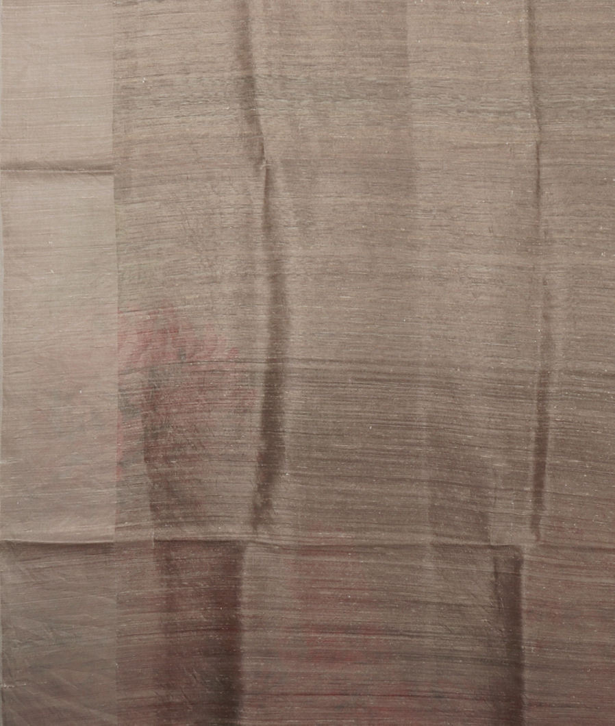 Grey Tussar Printed Saree T4161843