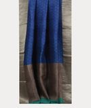 Blue Tussar Printed Saree T4161742
