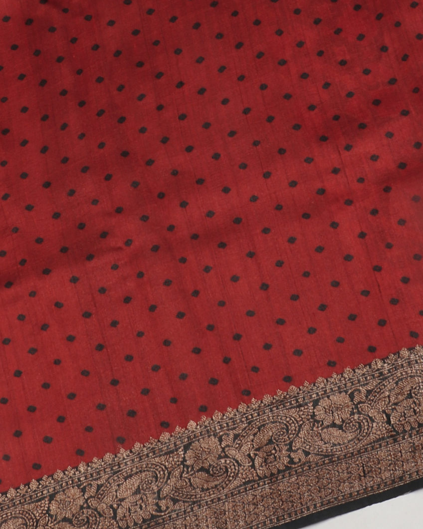 Dark Grey Banaras Tussar Georgette Saree T4161223