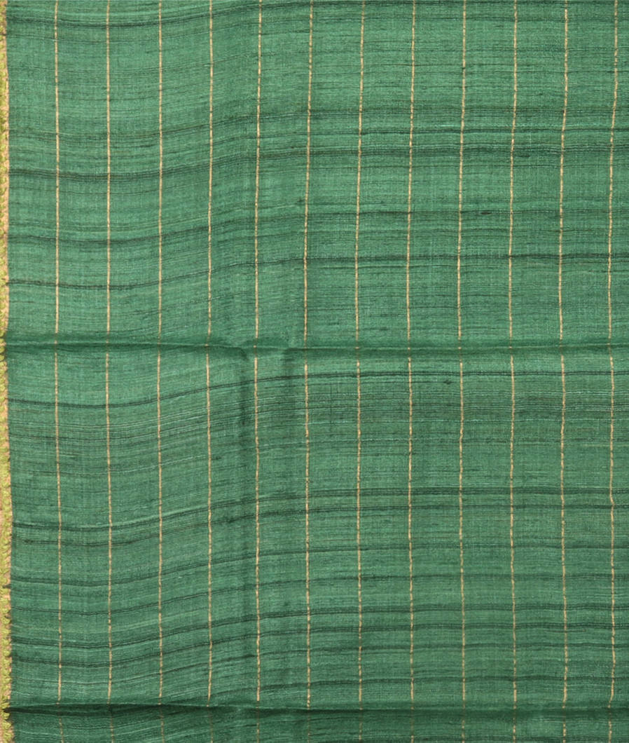 Green Tussar Printed Saree T4173693