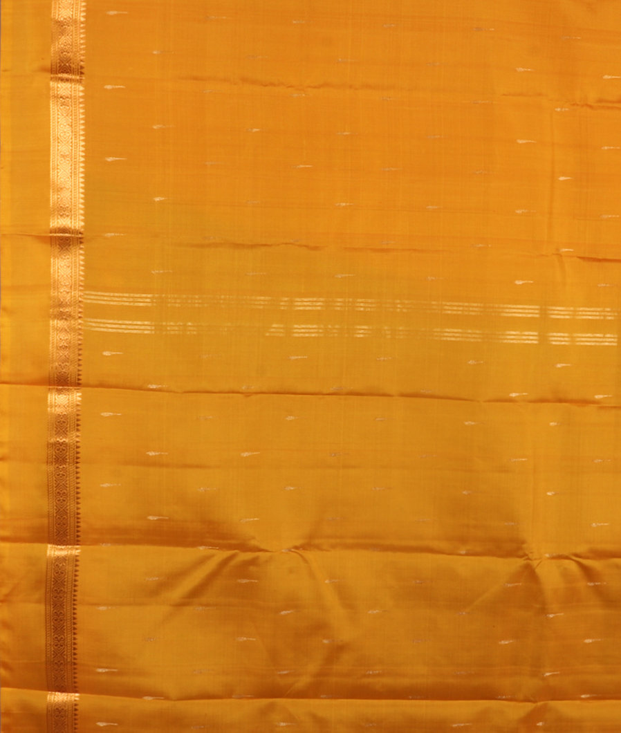 Yellow Handwoven Kanjivaram Silk Saree T4190284