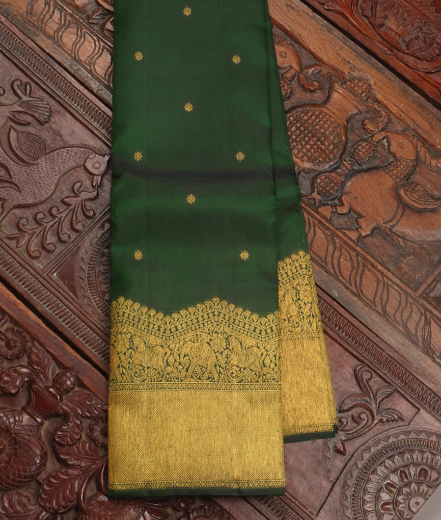 Green Handwoven Kanjivaram Silk Saree T418777-image