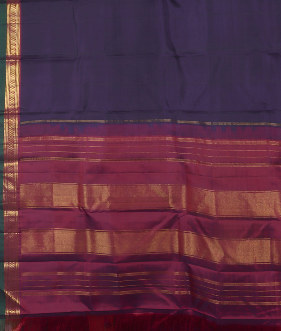 Blue Handwoven Kanjivaram Silk Saree T4191684