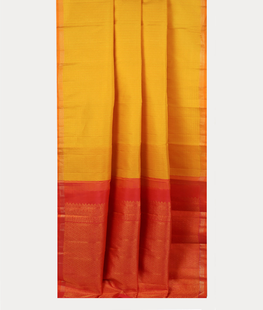 Yellow Handwoven Kanjivaram Silk Saree T4152932