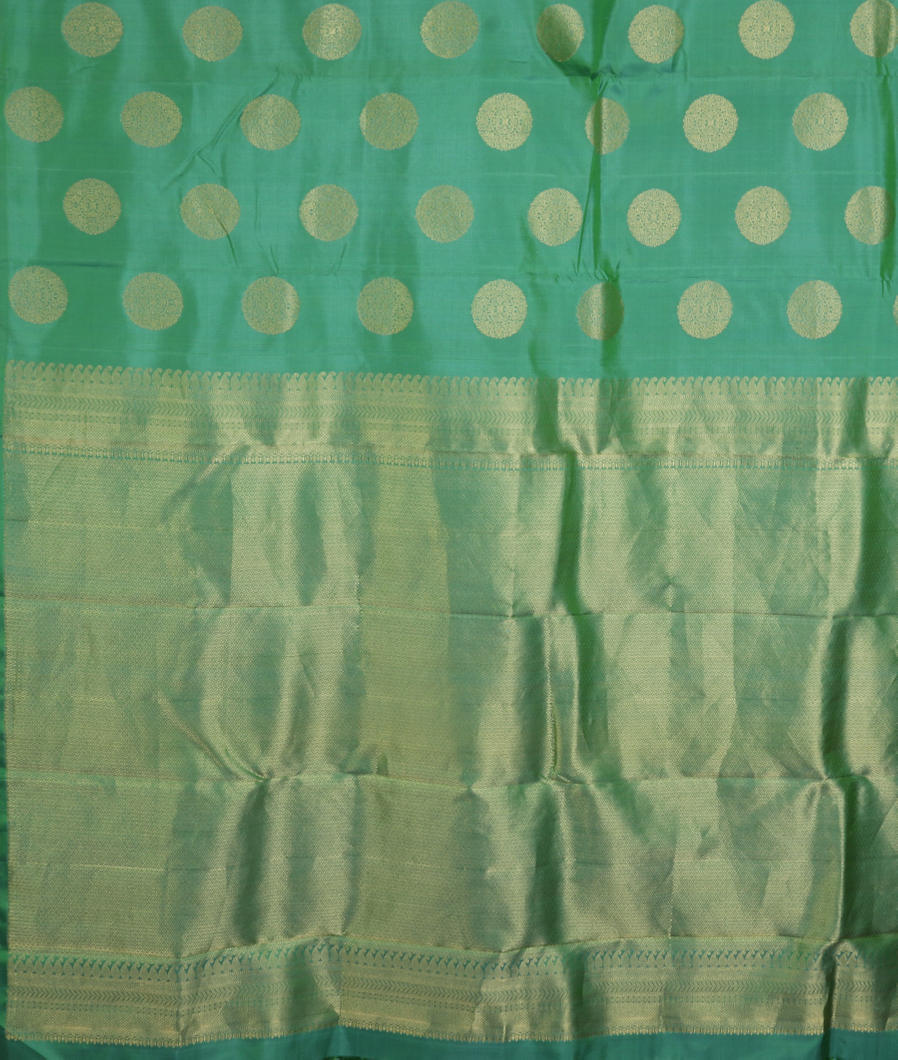 Green Handwoven Kanjivaram Silk Saree T3845154