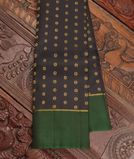 Black Handwoven Kanjivaram Silk Saree T4191091