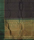 Black Handwoven Kanjivaram Silk Saree T4191094