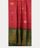 Pinkish Red Handwoven Kanjivaram Silk Saree T4191242