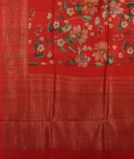 Red Printed Banaras Tussar Georgette Saree T4102624