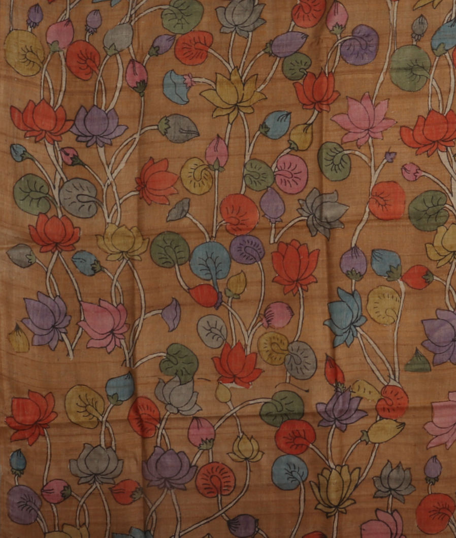 Grey Tussar Printed Saree T4150373