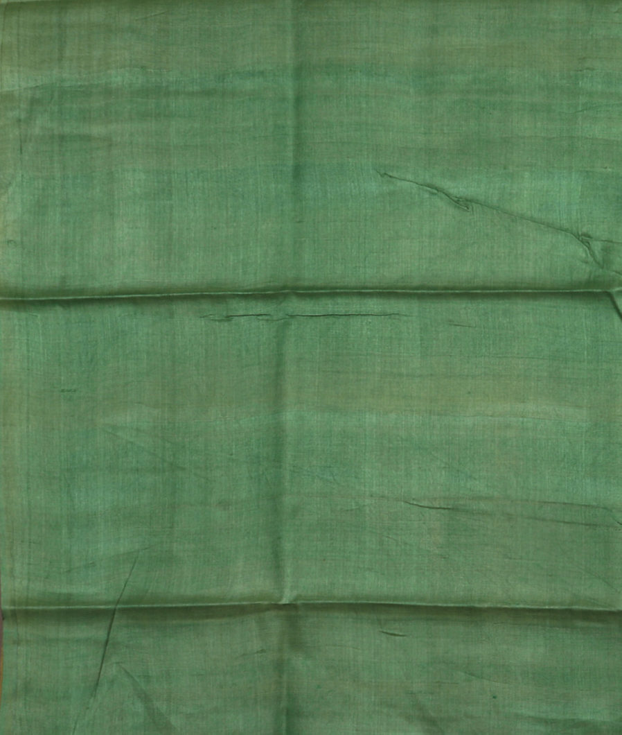 Green Tussar Printed Saree T3990203