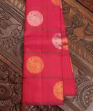 Pinkish Red Handwoven Kanjivaram Silk Saree T4191111