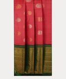 Pinkish Red Handwoven Kanjivaram Silk Saree T4191112
