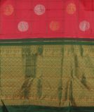Pinkish Red Handwoven Kanjivaram Silk Saree T4191114