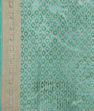 Bluish Green Crepe Silk Saree T3562263