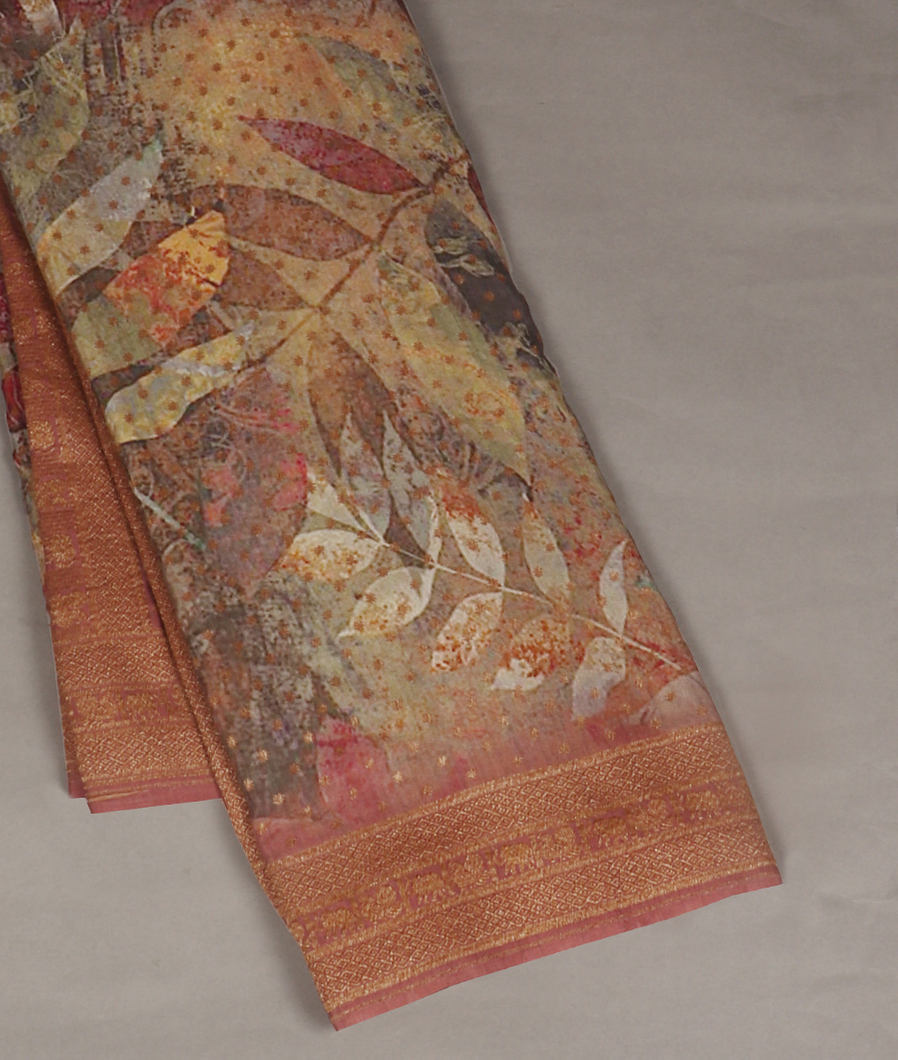 Grey Crepe Silk Saree T356230-image