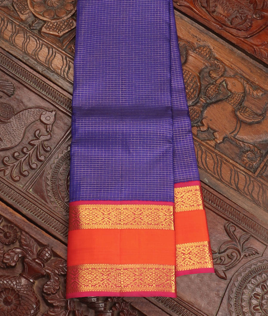 Blue Handwoven Kanjivaram Silk Saree T419164-image