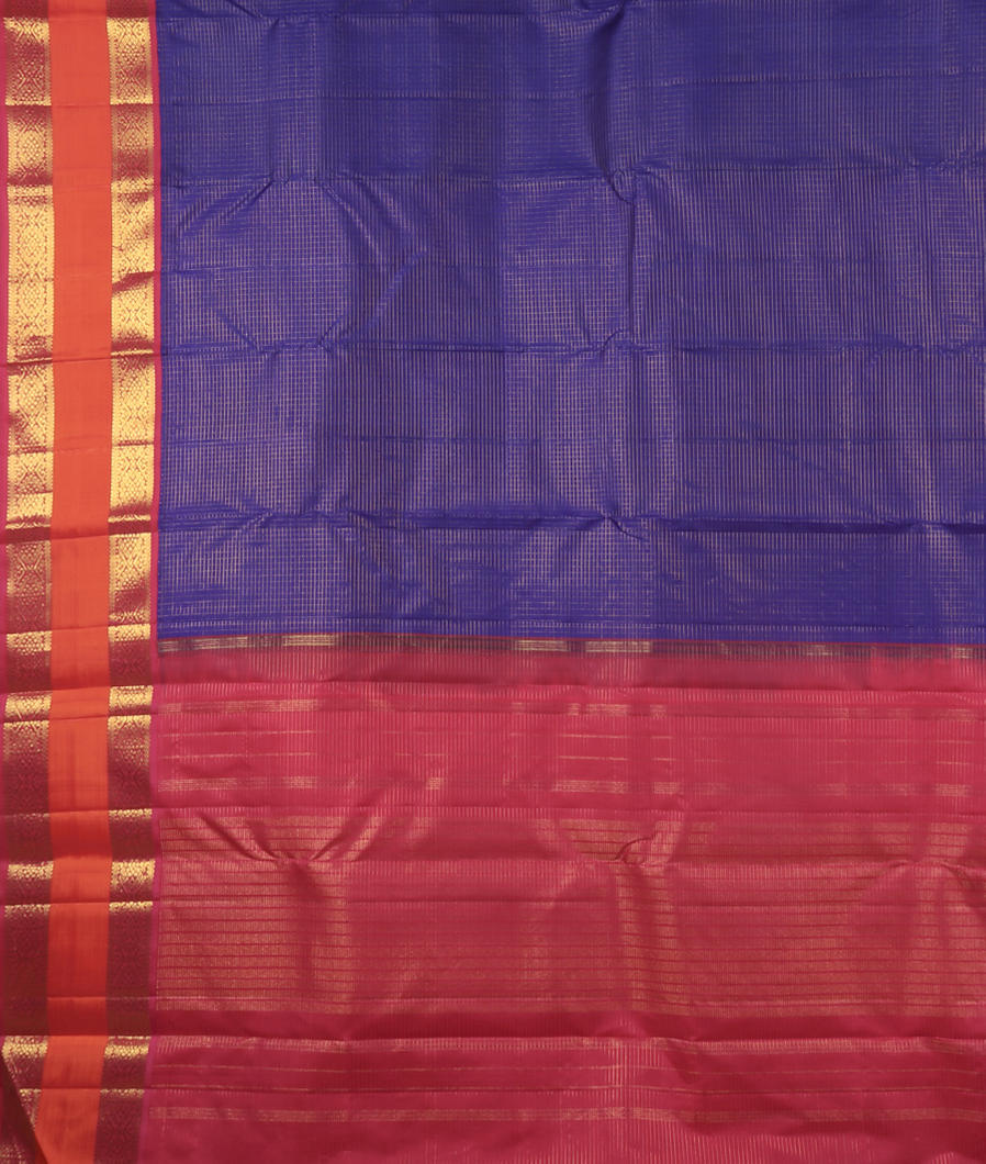 Blue Handwoven Kanjivaram Silk Saree T4191644