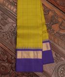 Greenish Yellow Handwoven Kanjivaram Silk Saree T4191301