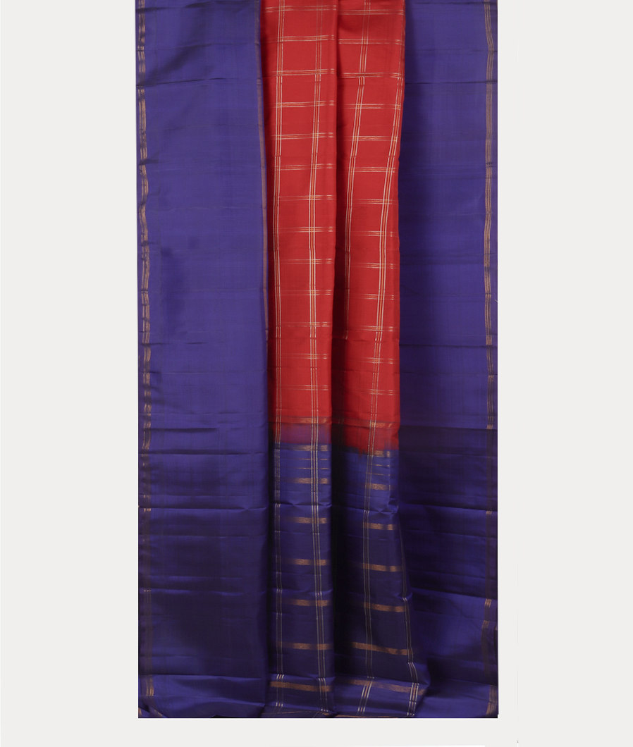Red Handwoven Kanjivaram Silk Saree T4123342