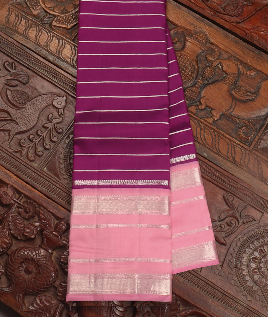 Purple Handwoven Kanjivaram Silk Saree T418213-image