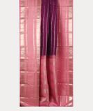 Purple Handwoven Kanjivaram Silk Saree T4182132