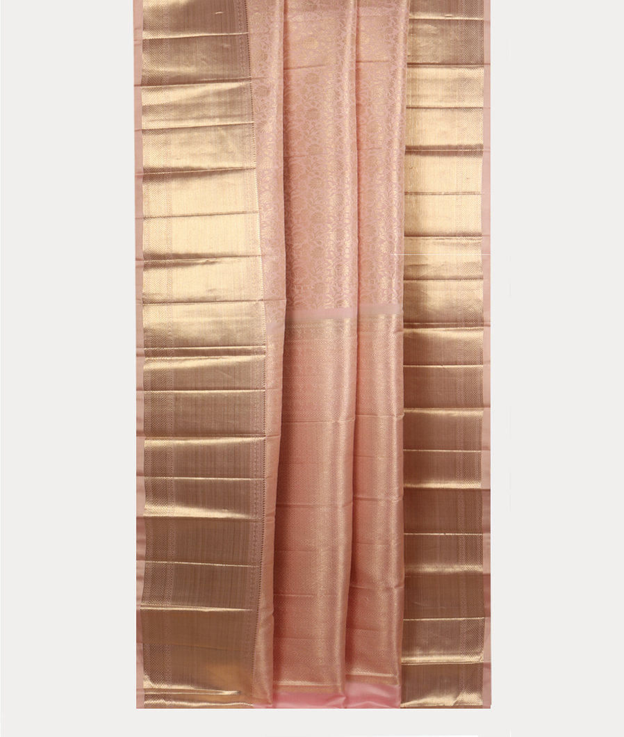 Light Pink Handwoven Kanjivaram Silk Saree T3858202