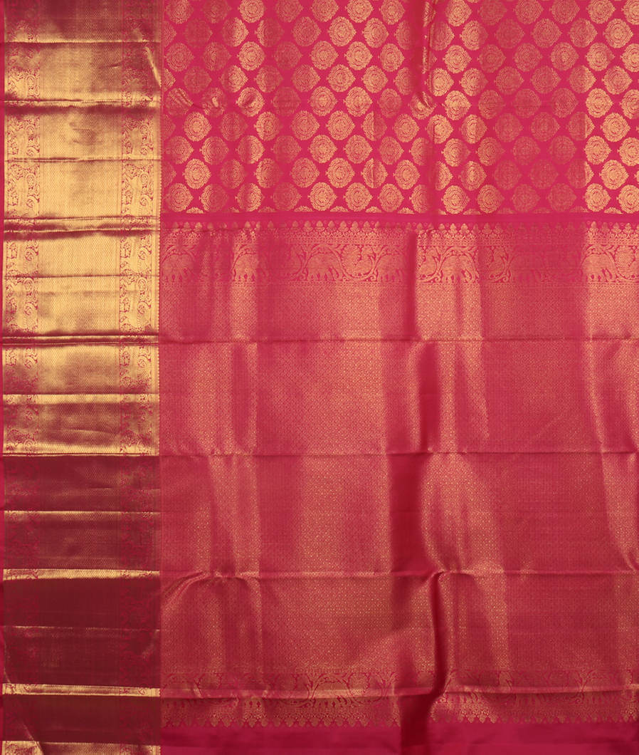 Magenta Handwoven Kanjivaram Silk Saree T2171934