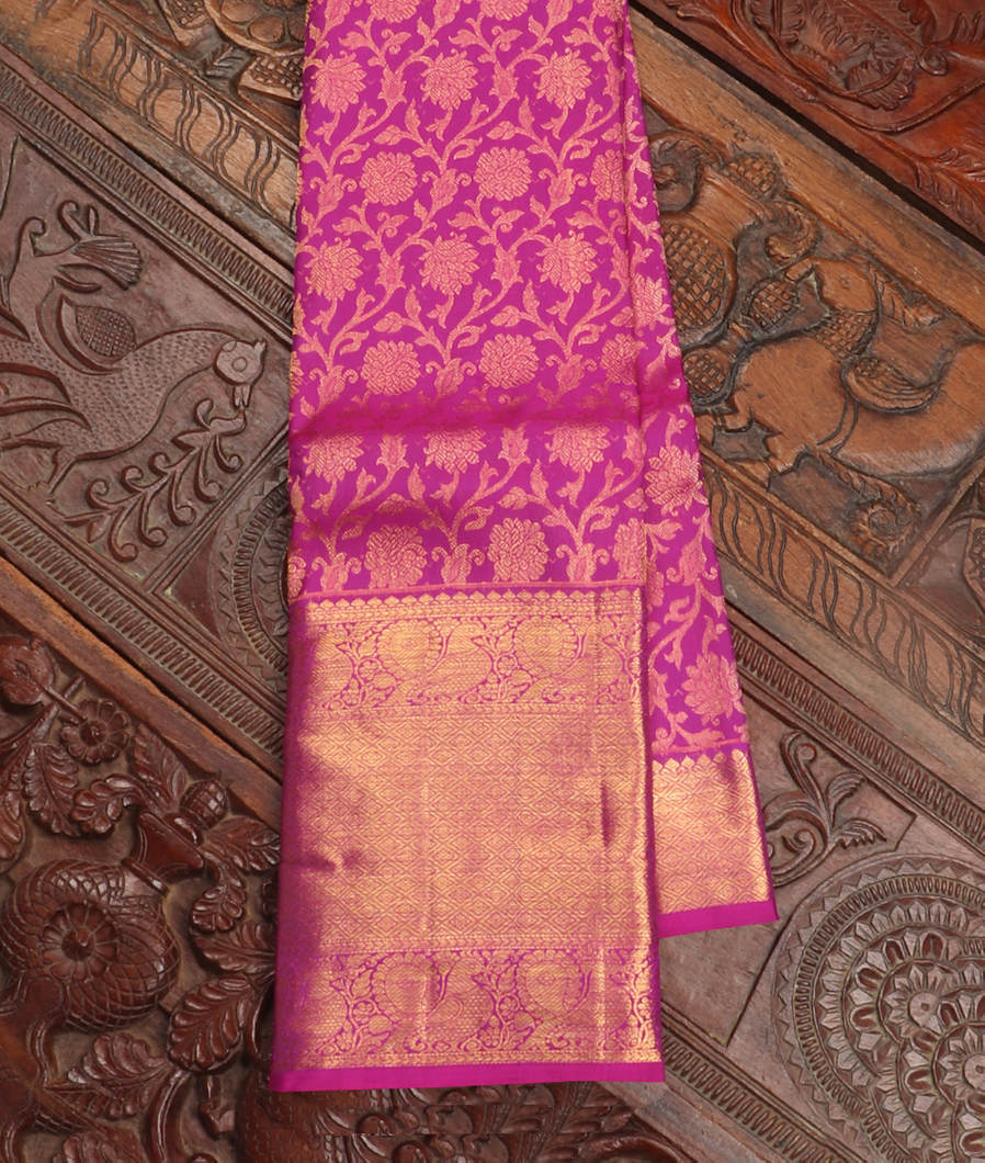 Purple Handwoven Kanjivaram Silk Saree T205397-image