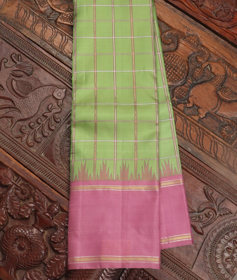 Green Handwoven Kanjivaram Silk Saree T418677-image