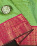 Green Twill Kanjivaram Silk Saree T4194901