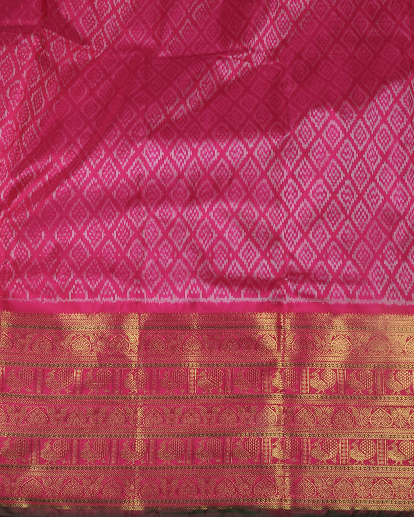 Green Twill Kanjivaram Silk Saree T4194903