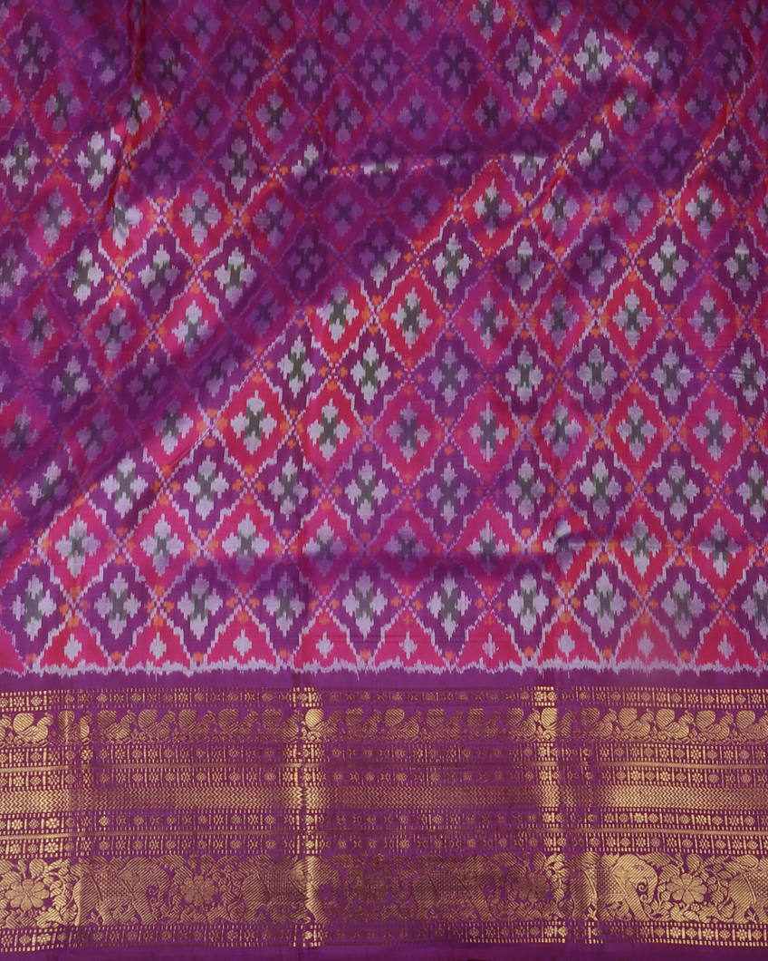 Mauve Pink Twill Kanjivaram Silk Saree T4194753