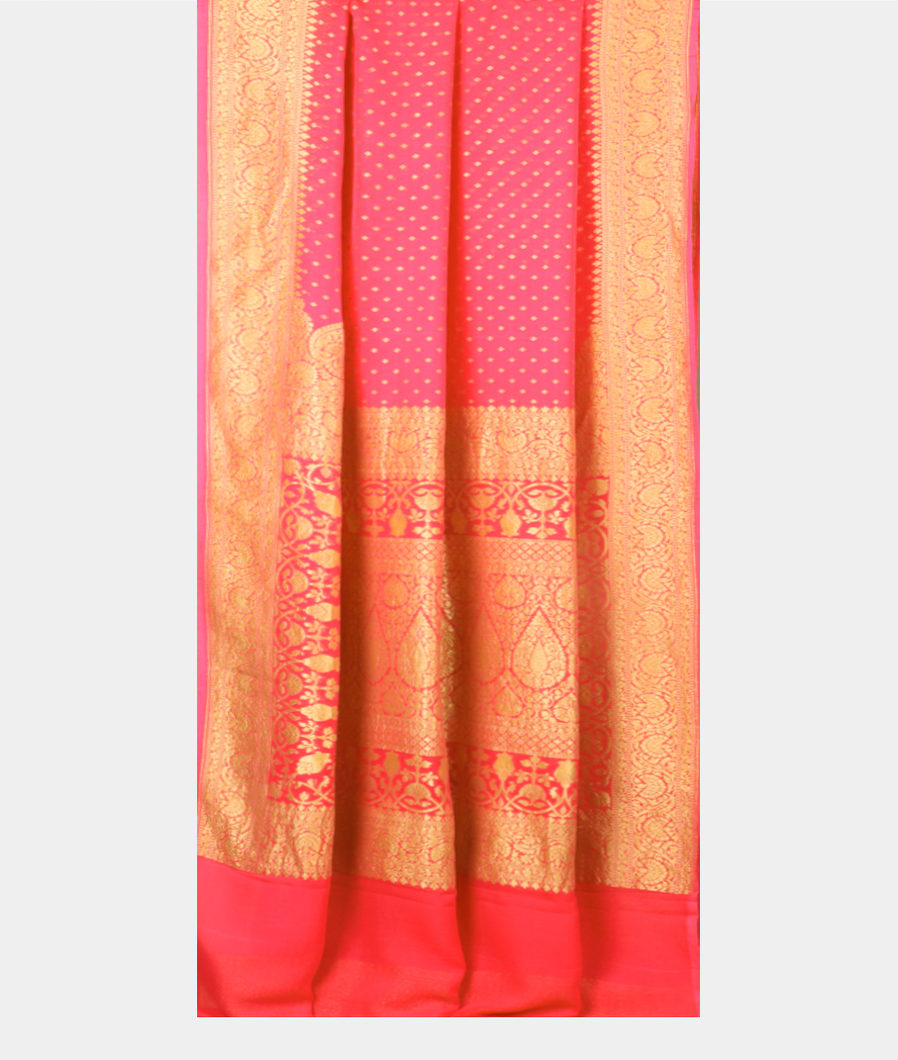 Pink Banaras Georgette Silk Saree T2677132