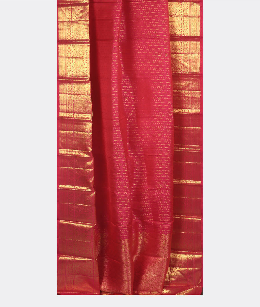 Pinkish Orange Handwoven Kanjivaram Silk Dupatta T3788902