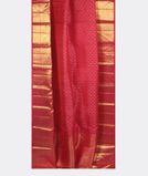 Pinkish Orange Handwoven Kanjivaram Silk Dupatta T3788902