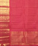 Pinkish Orange Handwoven Kanjivaram Silk Dupatta T3788903