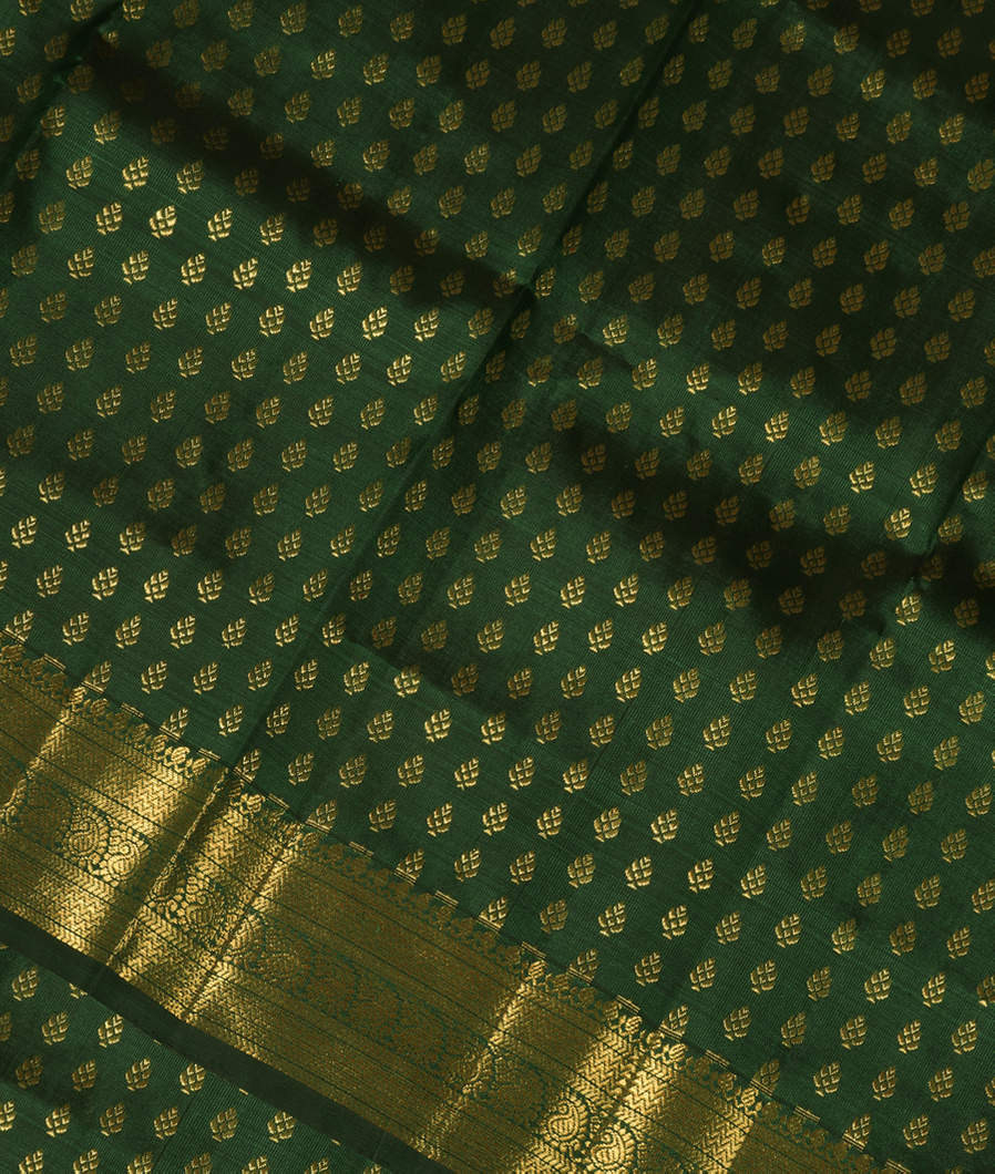 Green Handwoven Kanjivaram Silk Dupatta T306411-image