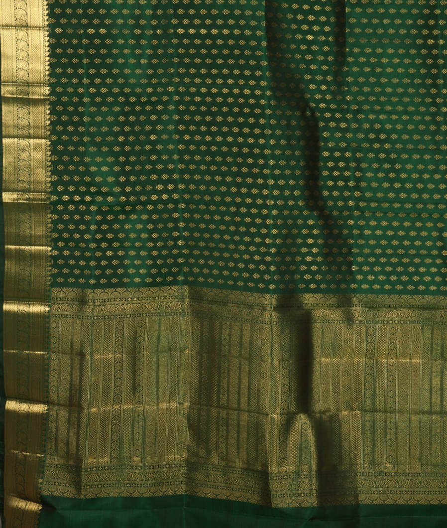 Green Handwoven Kanjivaram Silk Dupatta T3064113