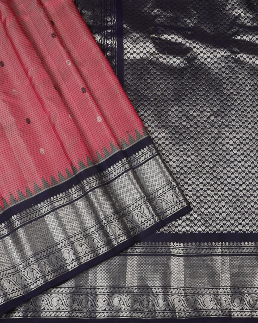 Pink Gadwal Silk Saree T4192972