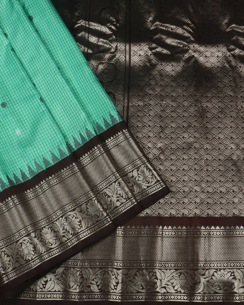 Green Gadwal Silk Saree T4193012
