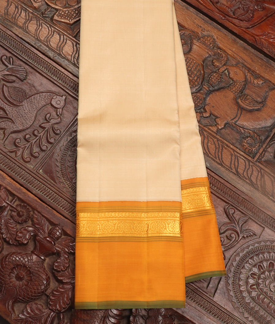 Beige Handwoven Kanjivaram Silk Saree T419158-image