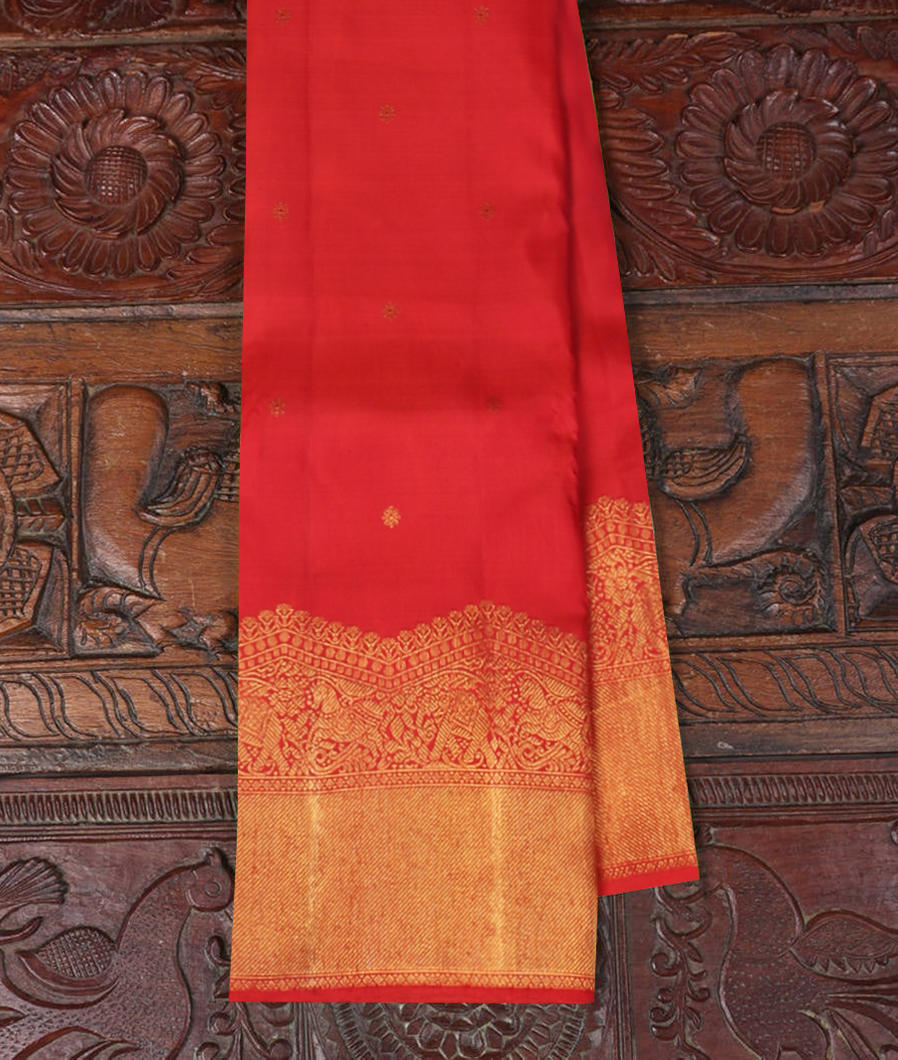 Red Hanwoven Kanjivaram Silk Saree T412414-image